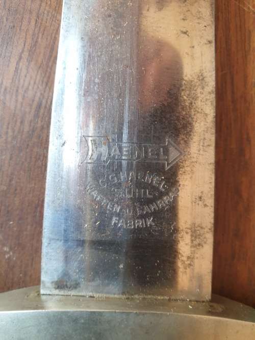 Original German WW II storm troopers officers dagger and scabbard.